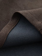 ZIQIAO 2025 Autumn Winter Women Retro Brown PU Leather Box Pleated Skirt - High Waist Midi Length A-Line Skirt for Casual