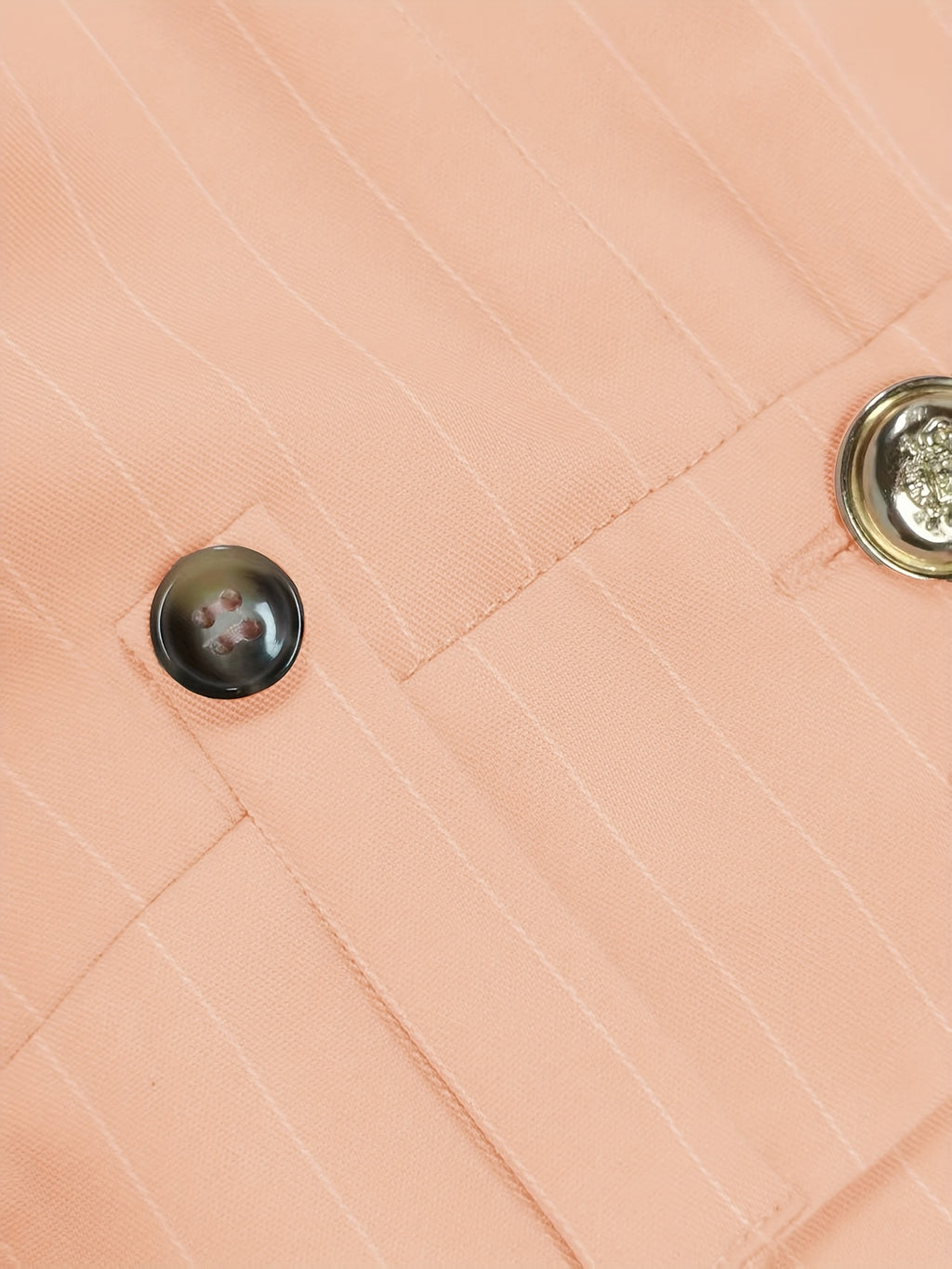 Autumn and Winter Women's Casual Elegant Striped Print V-Neck Sleeveless Vest, Suit Lapel Long-Sleeve Regular Fit Jacket and Pants Set, 3pcs Outfit for Office Commute, Business Trips, and Formal Occasions