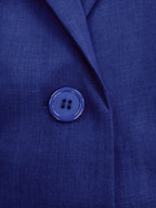 Spring and Autumn Women'S Casual Fashion Elegant Solid Color Suit with Lapel Collar Long Sleeve Regular Sleeve Blazer and Trousers, Office, Professional Suit, Pants Set, Commuting for Work, Going Out Shopping